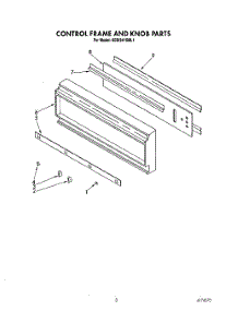 03 - Control Frame And Knob parts for Kitchenaid Oven KEBI241SBL1 from AppliancePartsPros.com