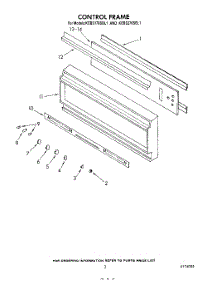 03 - Control Frame parts for Kitchenaid Oven KEBS276SBL1 from AppliancePartsPros.com