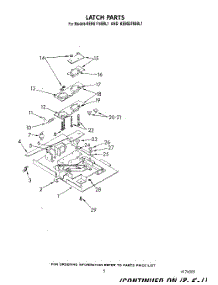 05 - Latch parts for Kitchenaid Oven KEBS276SBL1 from AppliancePartsPros.com