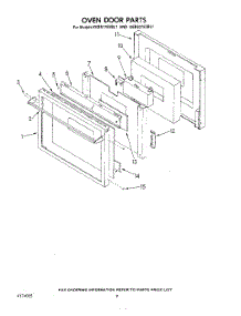 08 - Oven Door parts for Kitchenaid Oven KEBS276SBL1 from AppliancePartsPros.com