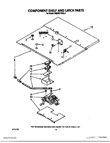 08 - Component Shelf And Latch parts for Kitchenaid Oven KEBS277WWH2 from AppliancePartsPros.com