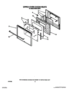 05 - Upper Oven Door parts for Kitchenaid Oven KEBI241WBL1 from AppliancePartsPros.com