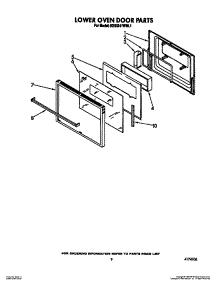 06 - Lower Oven Door parts for Kitchenaid Oven KEBI241WBL1 from AppliancePartsPros.com