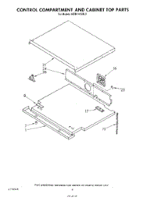 04 - Control Compartment And Cabinet Top parts for Kitchenaid Oven KEBI141SBL0 from AppliancePartsPros.com