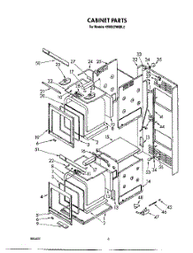 06 - Cabinet parts for Kitchenaid Oven KEBS276SBL3 from AppliancePartsPros.com