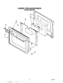 09 - Lower Oven Door parts for Kitchenaid Oven KEBI241SBL1 from AppliancePartsPros.com