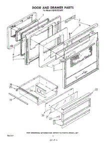 04 - Door And Drawer parts for Kitchenaid Range KERS502SWB0 from AppliancePartsPros.com