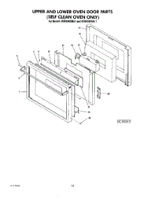 08 - Upper And Lower Oven Door , Lit / Optional parts for Kitchenaid Oven KEBI240SBL1 from AppliancePartsPros.com