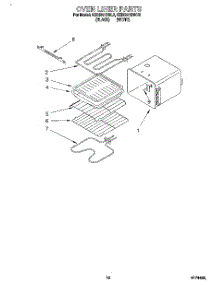 07 - Oven Liner parts for Kitchenaid Oven KEBI241BBL2 from AppliancePartsPros.com