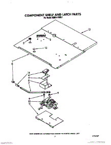 06 - Component Shelf And Latch parts for Kitchenaid Oven KEBI141WBL1 from AppliancePartsPros.com
