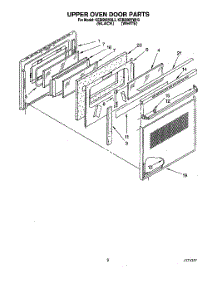 05 - Upper Oven Door parts for Kitchenaid Oven KEBI200YWH3 from AppliancePartsPros.com