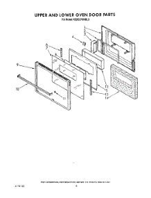 05 - Upper And Lower Oven Door parts for Kitchenaid Oven KEBS276WBL3 from AppliancePartsPros.com