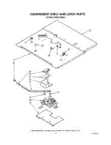 06 - Component Shelf And Latch parts for Kitchenaid Oven KEBS276WBL3 from AppliancePartsPros.com