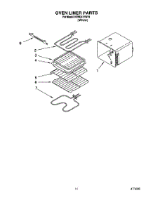 07 - Oven Liner parts for Kitchenaid Oven KEBI241YWH1 from AppliancePartsPros.com