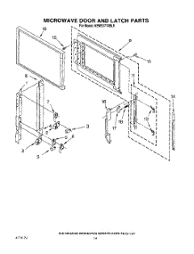 11 - Microwave Door And Latch parts for Kitchenaid Oven KEMS377XWH0 from AppliancePartsPros.com