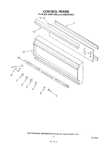 03 - Control Frame parts for Kitchenaid Oven KEBS276SBL2 from AppliancePartsPros.com