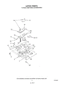 05 - Latch parts for Kitchenaid Oven KEBS276SBL2 from AppliancePartsPros.com