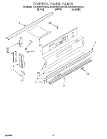 02 - Control Panel parts for Kitchenaid Range KEDH207BAL0 from AppliancePartsPros.com