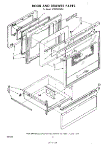 04 - Door And Drawer parts for Kitchenaid Range KERS500SWB0 from AppliancePartsPros.com