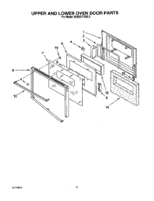 06 - Upper And Lower Oven Door parts for Kitchenaid Oven KEBS277XWH3 from AppliancePartsPros.com