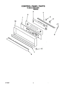 02 - Control Panel, Lit / Optional parts for Kitchenaid Oven KEBI141YWH1 from AppliancePartsPros.com