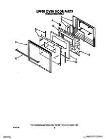 05 - Upper Oven Door parts for Kitchenaid Oven KEBI241WBL2 from AppliancePartsPros.com