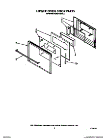 06 - Lower Oven Door parts for Kitchenaid Oven KEBI241WBL2 from AppliancePartsPros.com