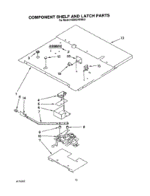 07 - Component Shelf And Latch parts for Kitchenaid Oven KEBS246XBL3 from AppliancePartsPros.com