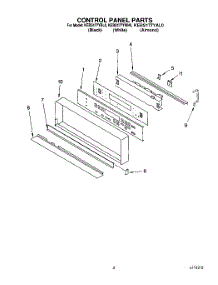 03 - Control Panel, Literature parts for Kitchenaid Oven KEBS177YWH0 from AppliancePartsPros.com