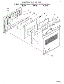03 - Oven Door, Literature parts for Kitchenaid Range KEDH207BWH0 from AppliancePartsPros.com