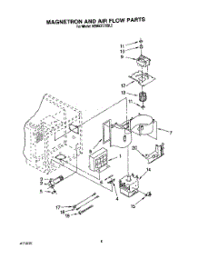 07 - Magnetron And Air Flow parts for Kitchenaid Oven KEMS377XWH2 from AppliancePartsPros.com