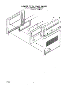 04 - Lower Oven Door parts for Kitchenaid Oven KEBI200YWH1 from AppliancePartsPros.com