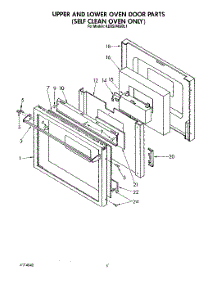 05 - Upper And Lower Oven Door , Lit / Optional parts for Kitchenaid Oven KEBS246SBL1 from AppliancePartsPros.com