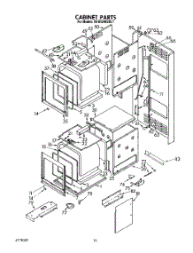 08 - Cabinet parts for Kitchenaid Oven KEBS246SBL1 from AppliancePartsPros.com