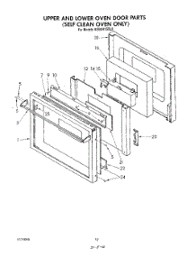 08 - Self Clean Oven Only parts for Kitchenaid Oven KEBI241SBL0 from AppliancePartsPros.com