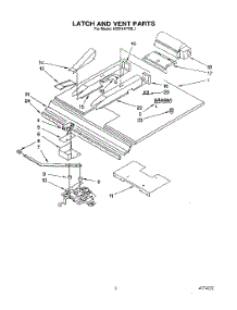 03 - Latch And Vent parts for Kitchenaid Oven KEBI141YBL1 from AppliancePartsPros.com
