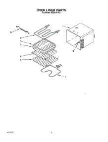 04 - Oven Liner parts for Kitchenaid Oven KEBI141YBL1 from AppliancePartsPros.com