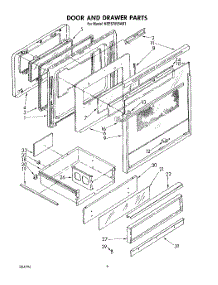 04 - Door And Drawer parts for Kitchenaid Range KEES705SWB1 from AppliancePartsPros.com