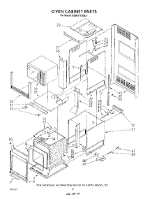08 - Oven Cabinet parts for Kitchenaid Oven KEMI371SBL0 from AppliancePartsPros.com