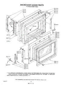 13 - Microwave Door parts for Kitchenaid Oven KEMI371SBL0 from AppliancePartsPros.com