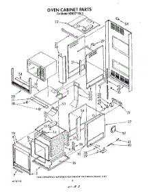 08 - Oven Cabinet parts for Kitchenaid Oven KEMI371TBL3 from AppliancePartsPros.com