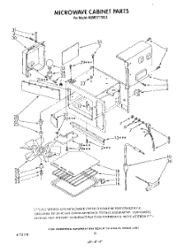 09 - Microwave Cabinet parts for Kitchenaid Oven KEMI371TBL3 from AppliancePartsPros.com