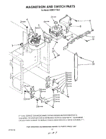 10 - Magnetron And Switch parts for Kitchenaid Oven KEMI371TBL3 from AppliancePartsPros.com