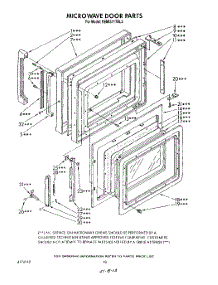 13 - Microwave Door parts for Kitchenaid Oven KEMI371TBL3 from AppliancePartsPros.com