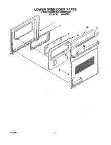 04 - Lower Oven Door parts for Kitchenaid Oven KEBI200YWH2 from AppliancePartsPros.com