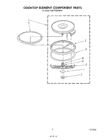 03 - Section parts for Kitchenaid Cooktop KECT305SWH0 from AppliancePartsPros.com