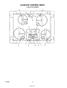 04 - Section parts for Kitchenaid Cooktop KECT305SWH0 from AppliancePartsPros.com