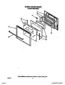 04 - Oven Door parts for Kitchenaid Oven KEBS146WBL2 from AppliancePartsPros.com