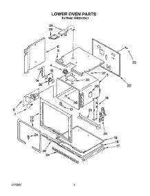 05 - Lower Oven parts for Kitchenaid Oven KEBI241XBL3 from AppliancePartsPros.com