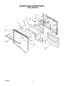 06 - Upper Oven Door parts for Kitchenaid Oven KEBI241XBL3 from AppliancePartsPros.com